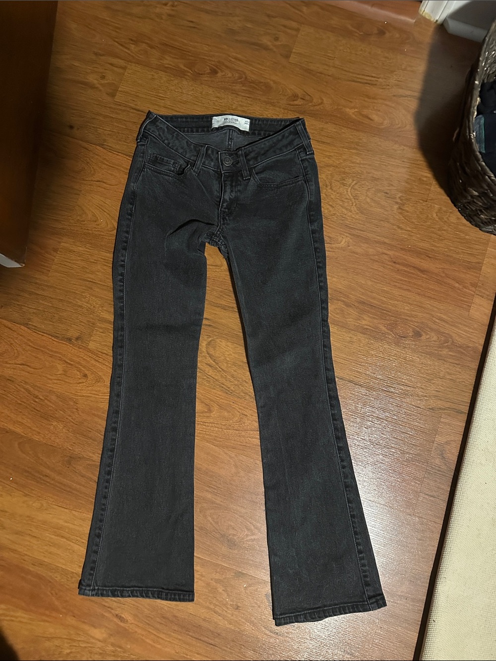 Hollister Black size 24 00S —low rise bootcut denim super cute!
